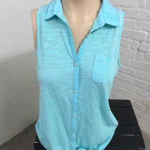 Old Navy Girls Knit Collar Sleeveless Tie Front